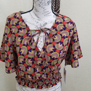 FAB Purple Snow Multi-Color Crop Top